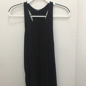 Black cotton shift tank top